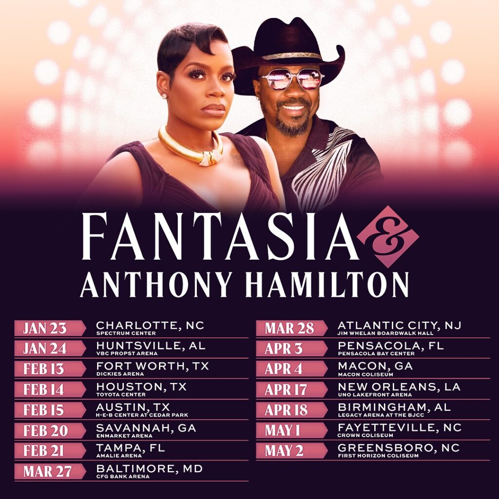 Anthony Hamilton Fantasia And Anthony Hamilton Tour Poster 2025-2026
